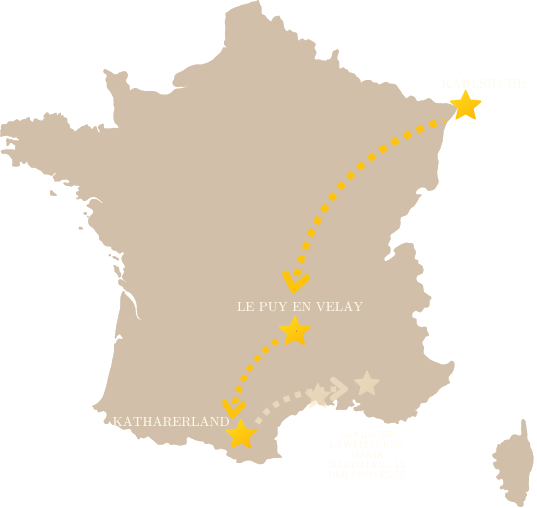 Reiseroute Frankreich